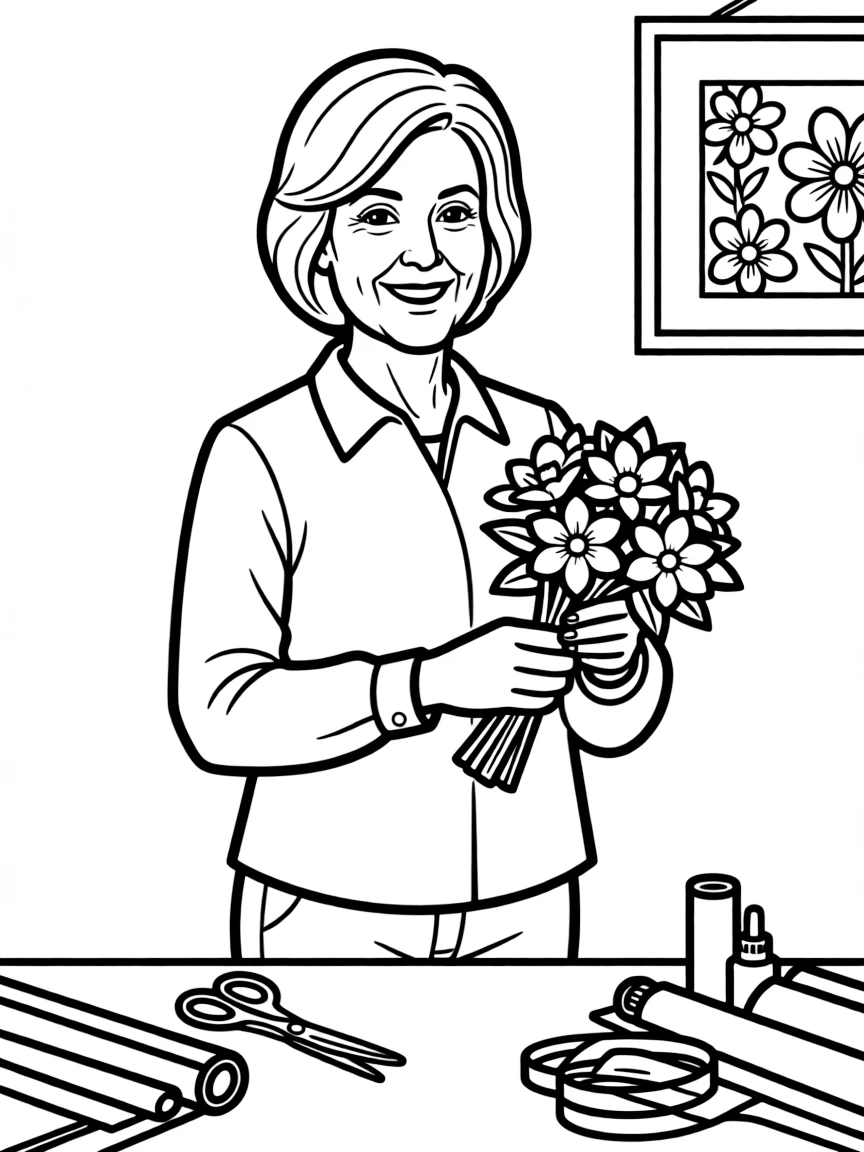 Martha Stewart showing off a perfect craft