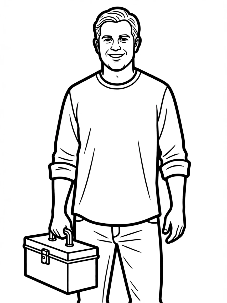 Chip Gaines carrying a toolbox