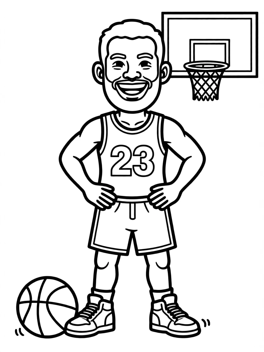 LeBron James with a big, happy grin