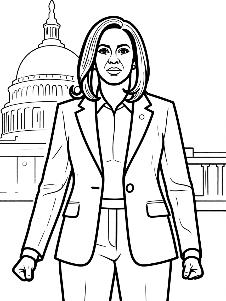 Kamala Harris looking determined
