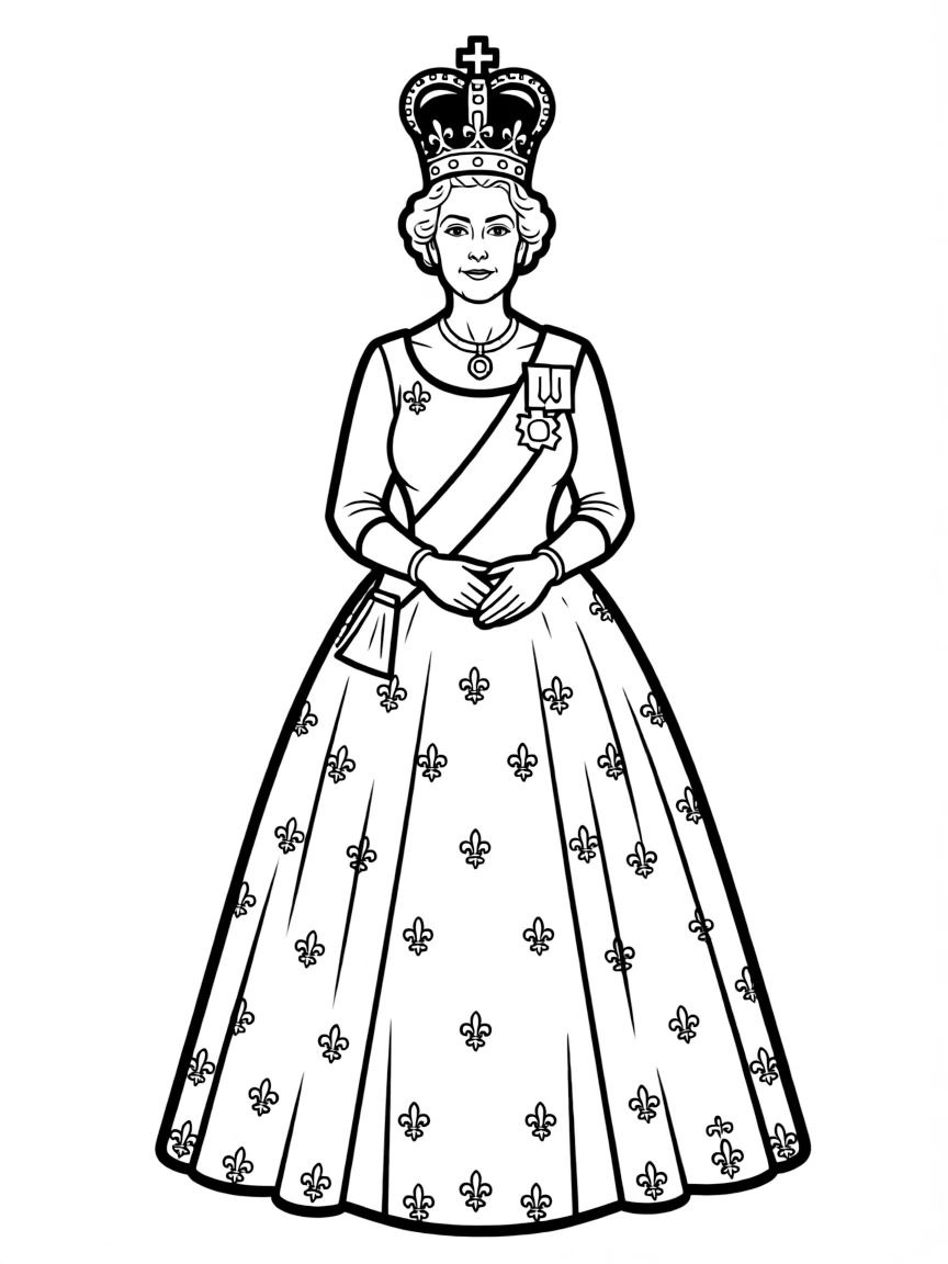 Queen Elizabeth II with a majestic presence
