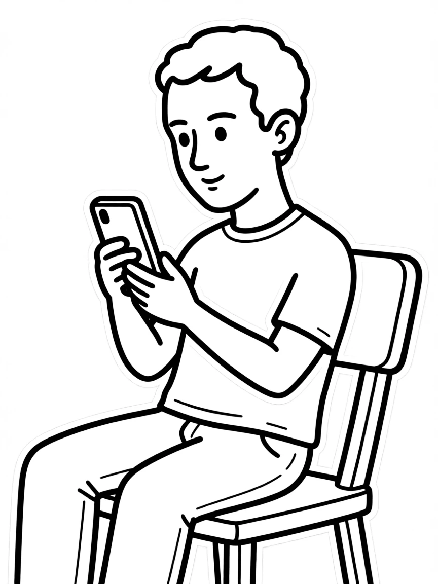 Mark Zuckerberg looking focused on his phone