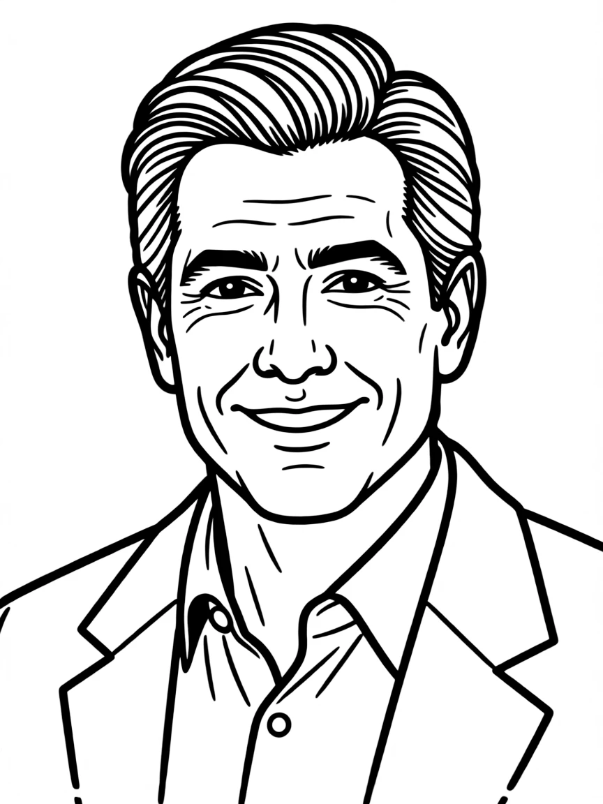 George Clooney giving a smooth smile