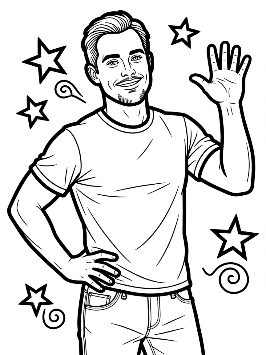 Chris Pratt with a playful look