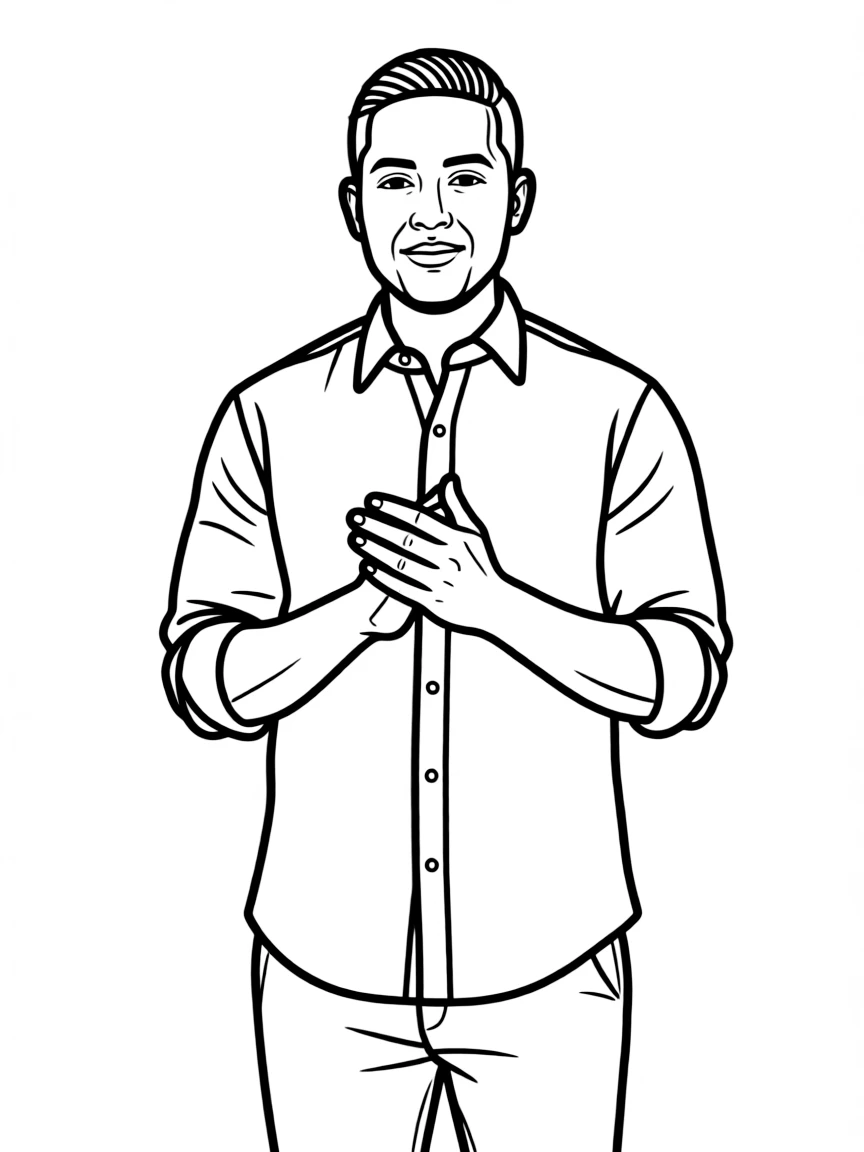 John Legend with his hands clasped