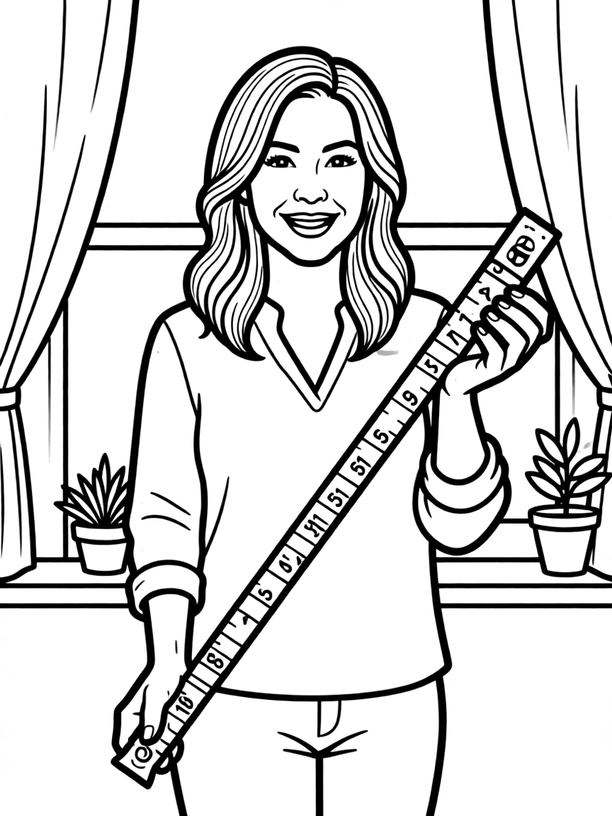 Joanna Gaines with a measuring tape