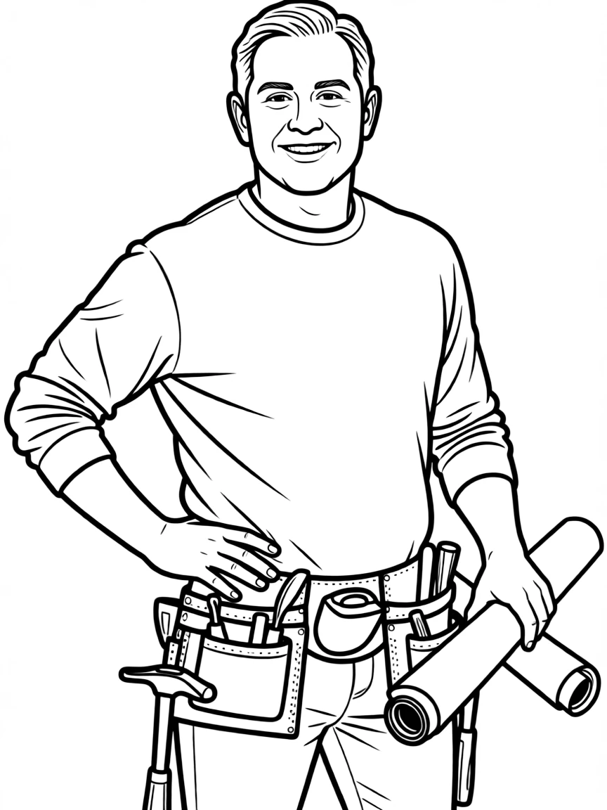 Chip Gaines wearing a tool belt