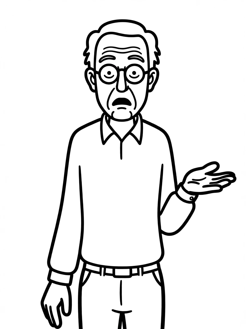 Larry David with a confused look