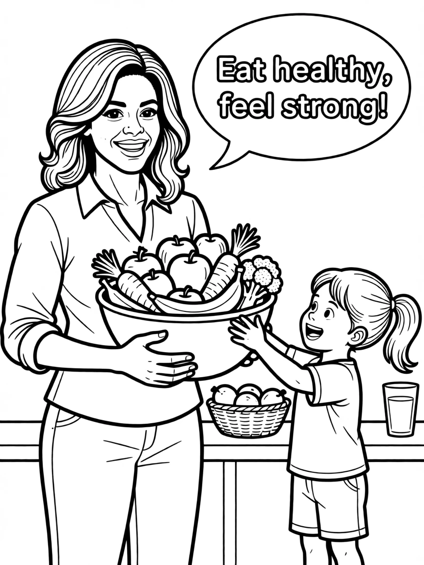 Michelle Obama encouraging healthy eating