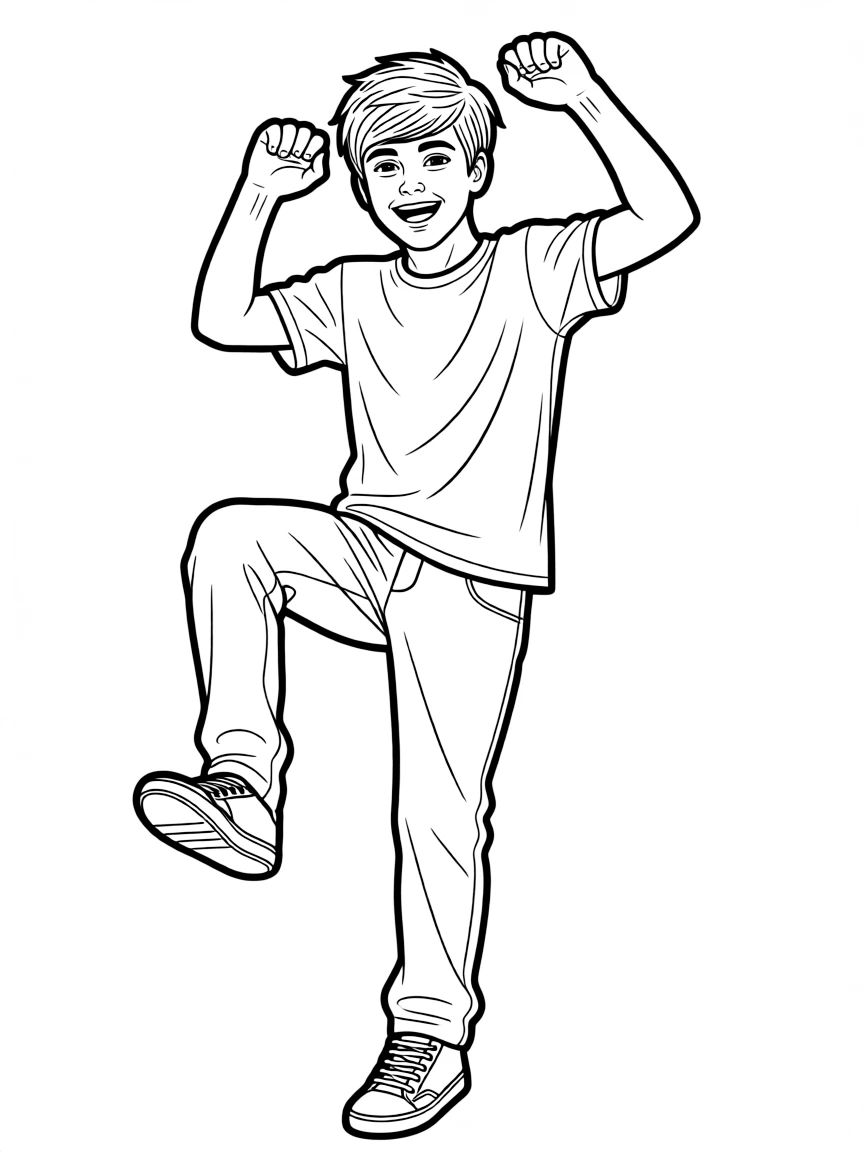 Justin Bieber dancing with energy