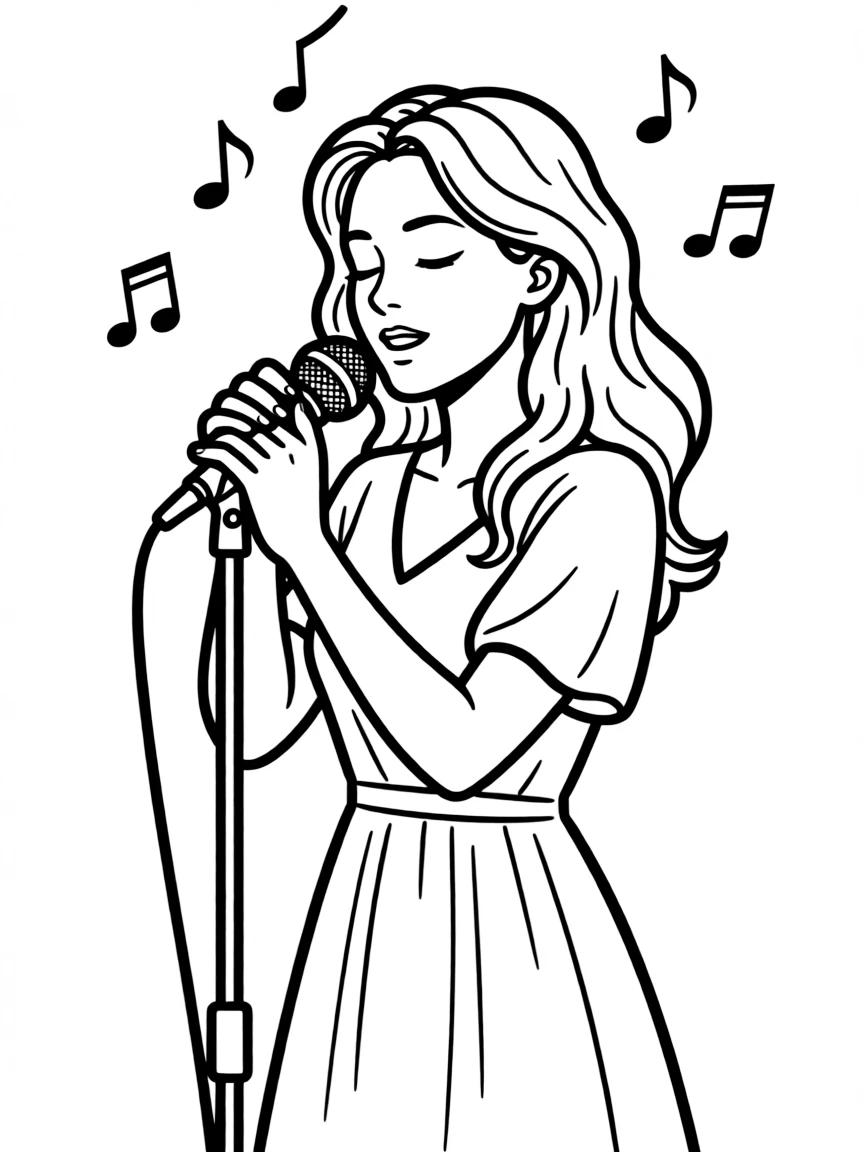 Adele singing softly