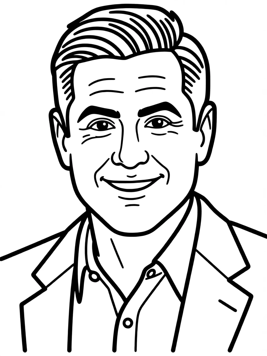 George Clooney giving a charming smile