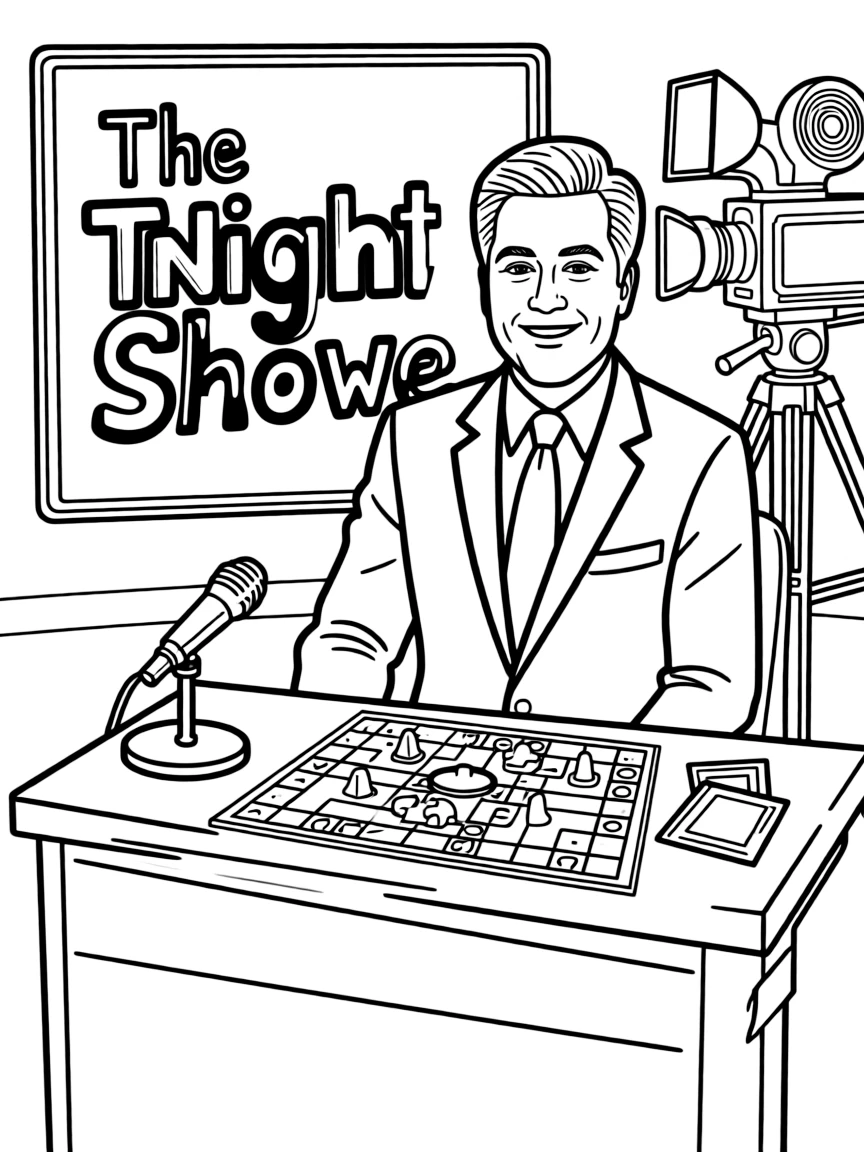 Jimmy Fallon playing a fun game on his show