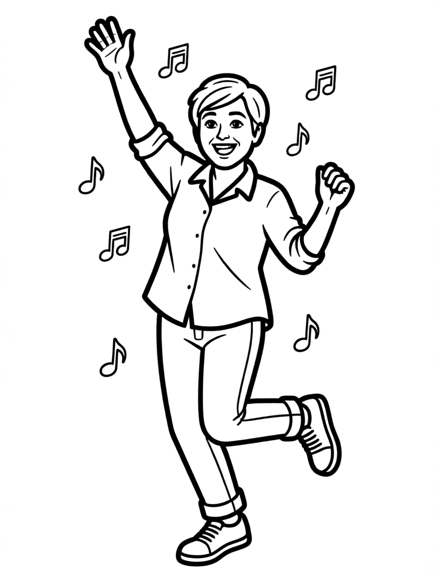 Ellen DeGeneres dancing happily