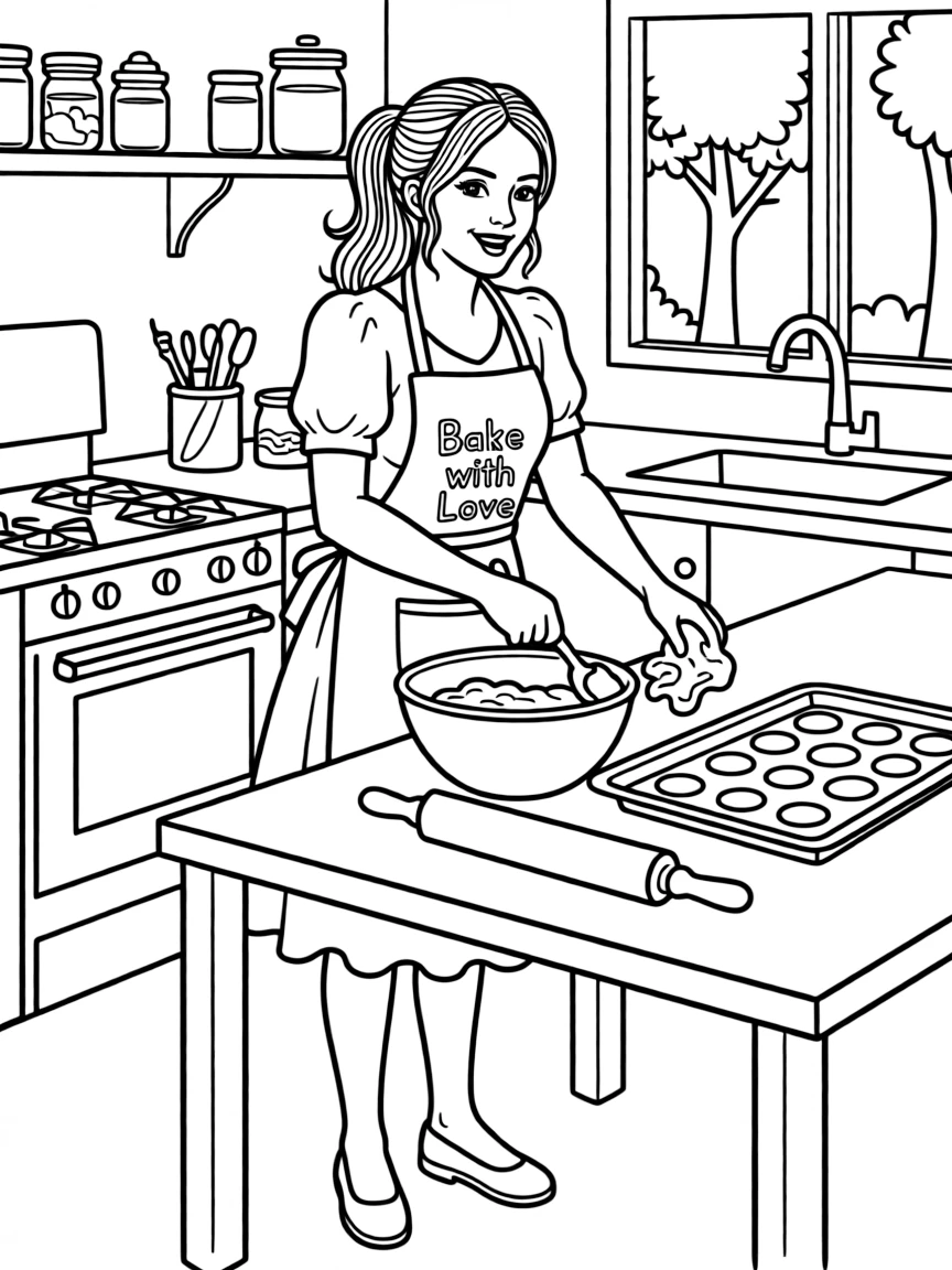 Chrissy Teigen baking cookies