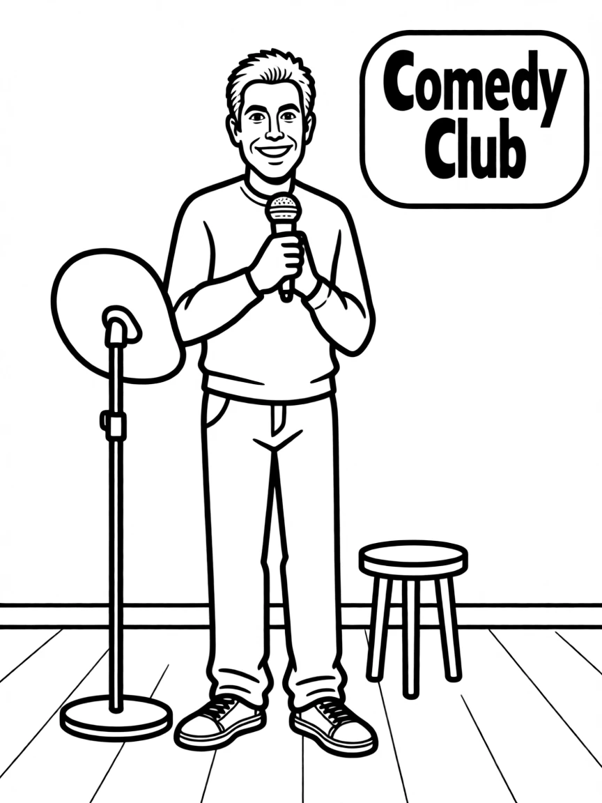 Jerry Seinfeld telling a stand-up joke