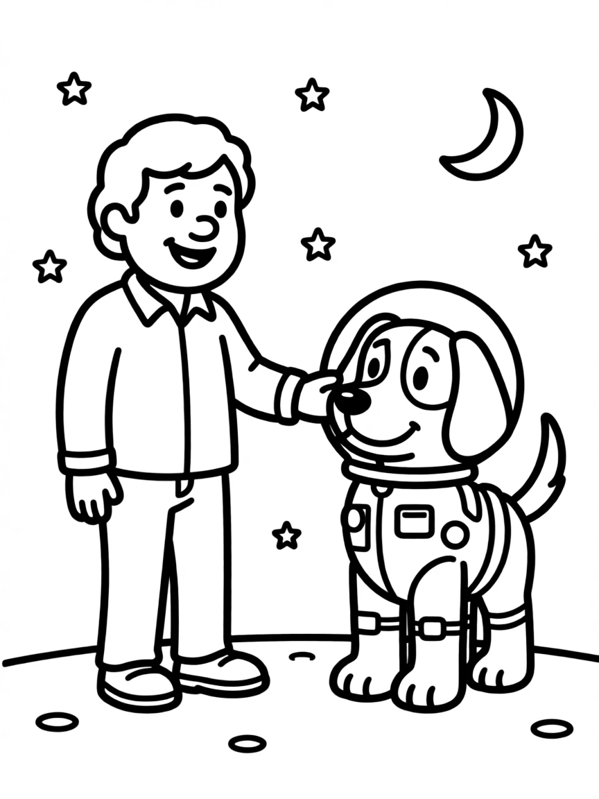 George Lucas with a space dog
