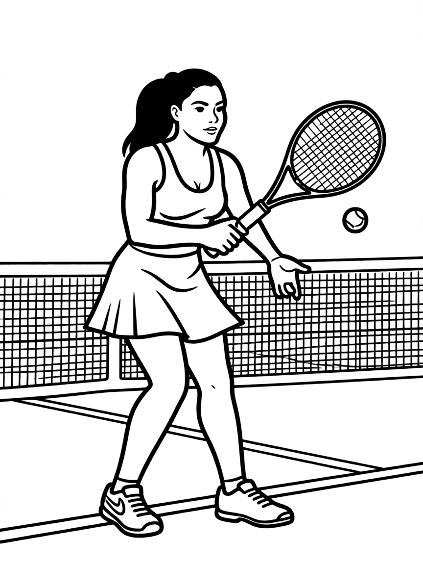 Serena Williams ready to hit a tennis ball