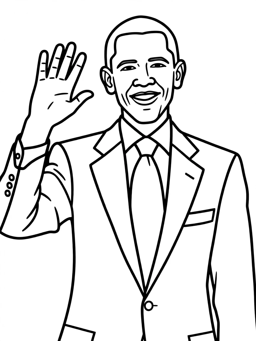 Barack Obama with a friendly wave