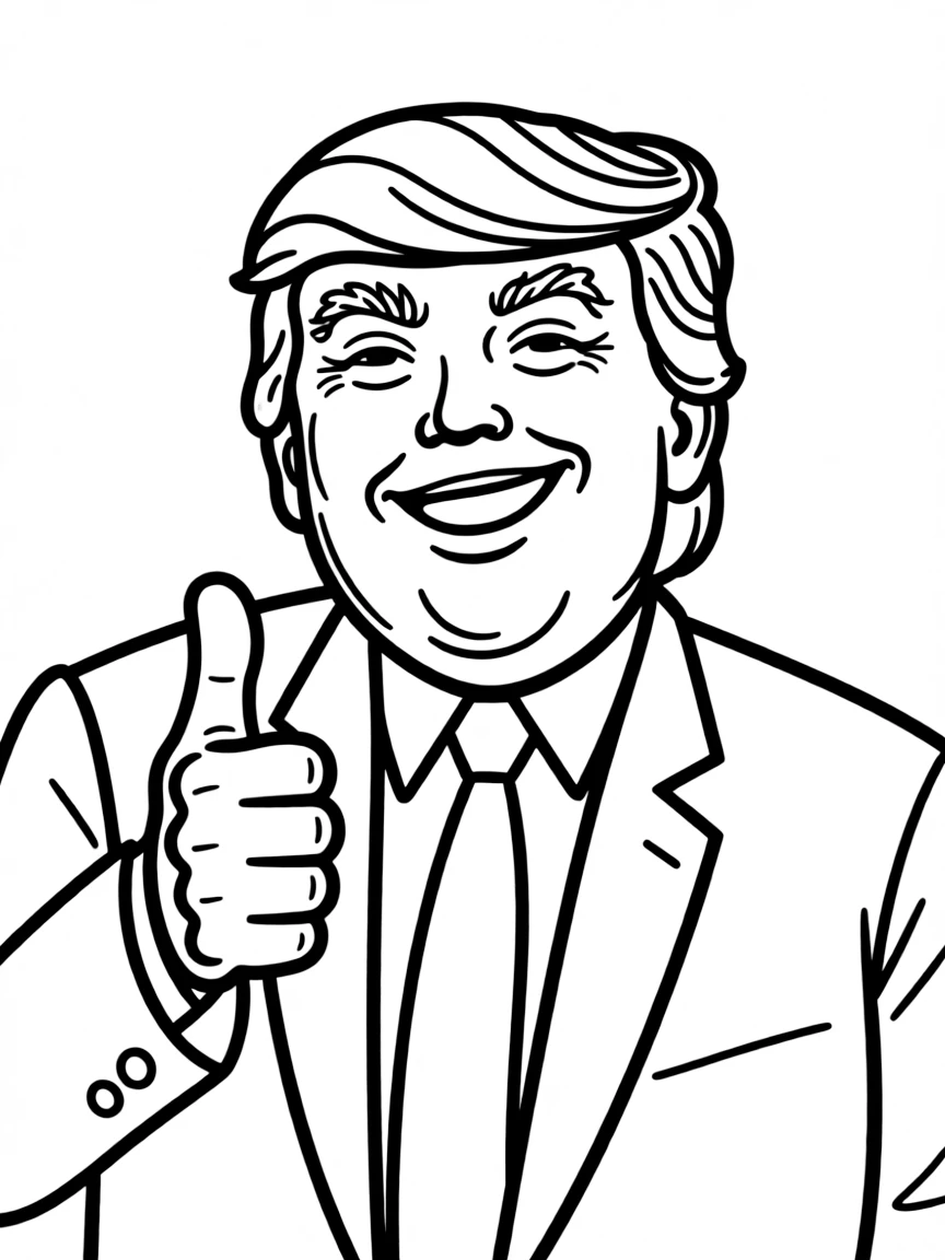 Donald Trump giving a thumbs up