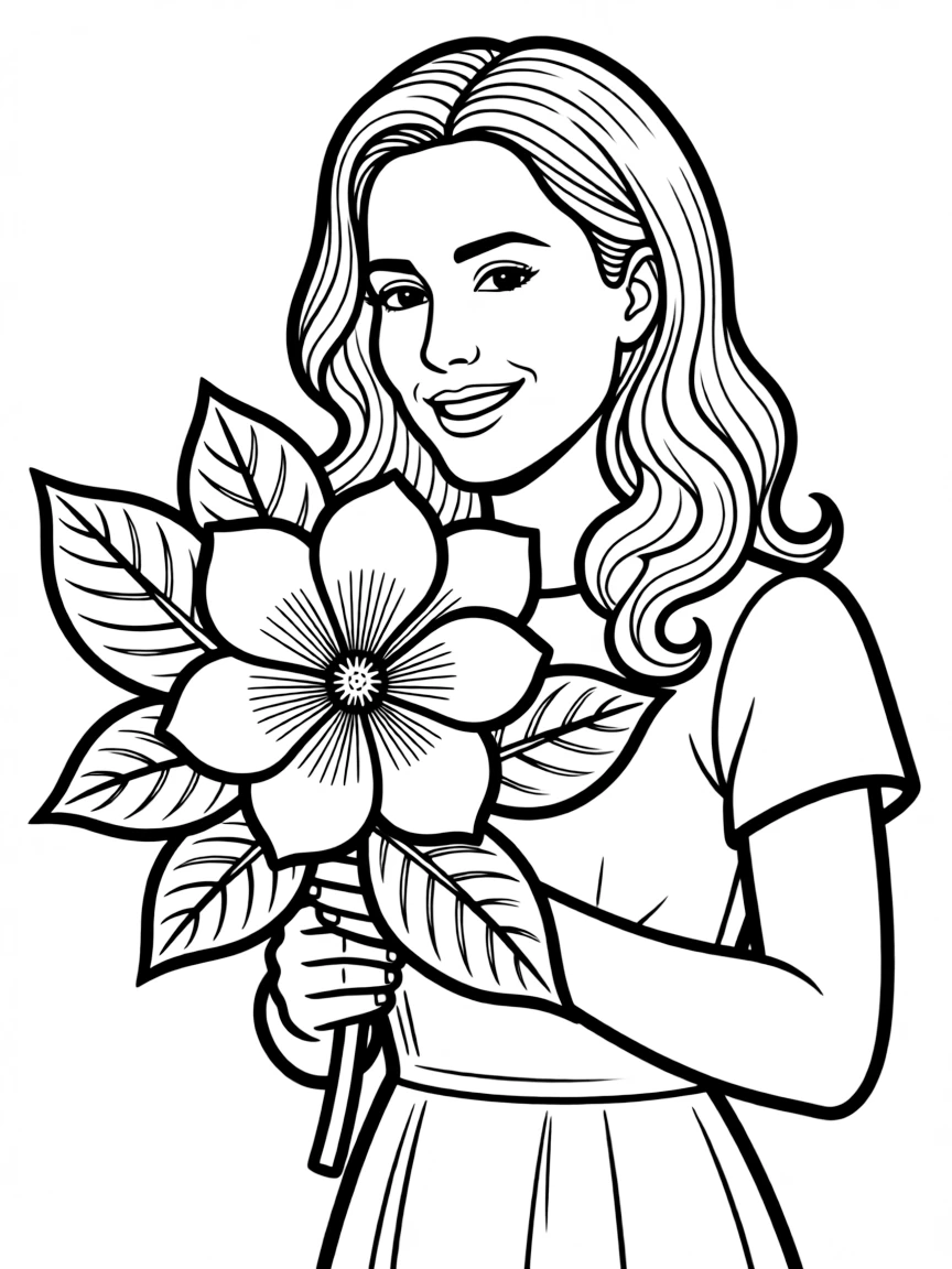 Kate Middleton with a pretty flower