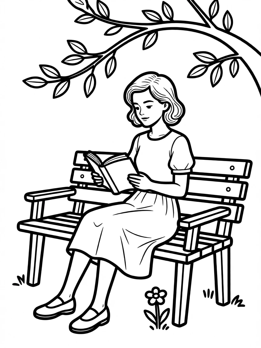 Emma Watson reading peacefully