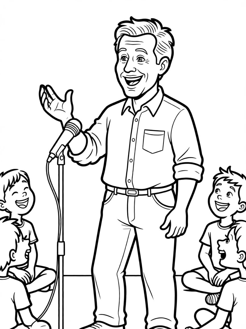 Steve Carell telling a funny joke