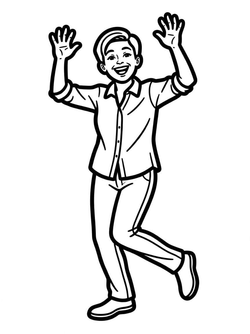 Ellen DeGeneres dancing happily