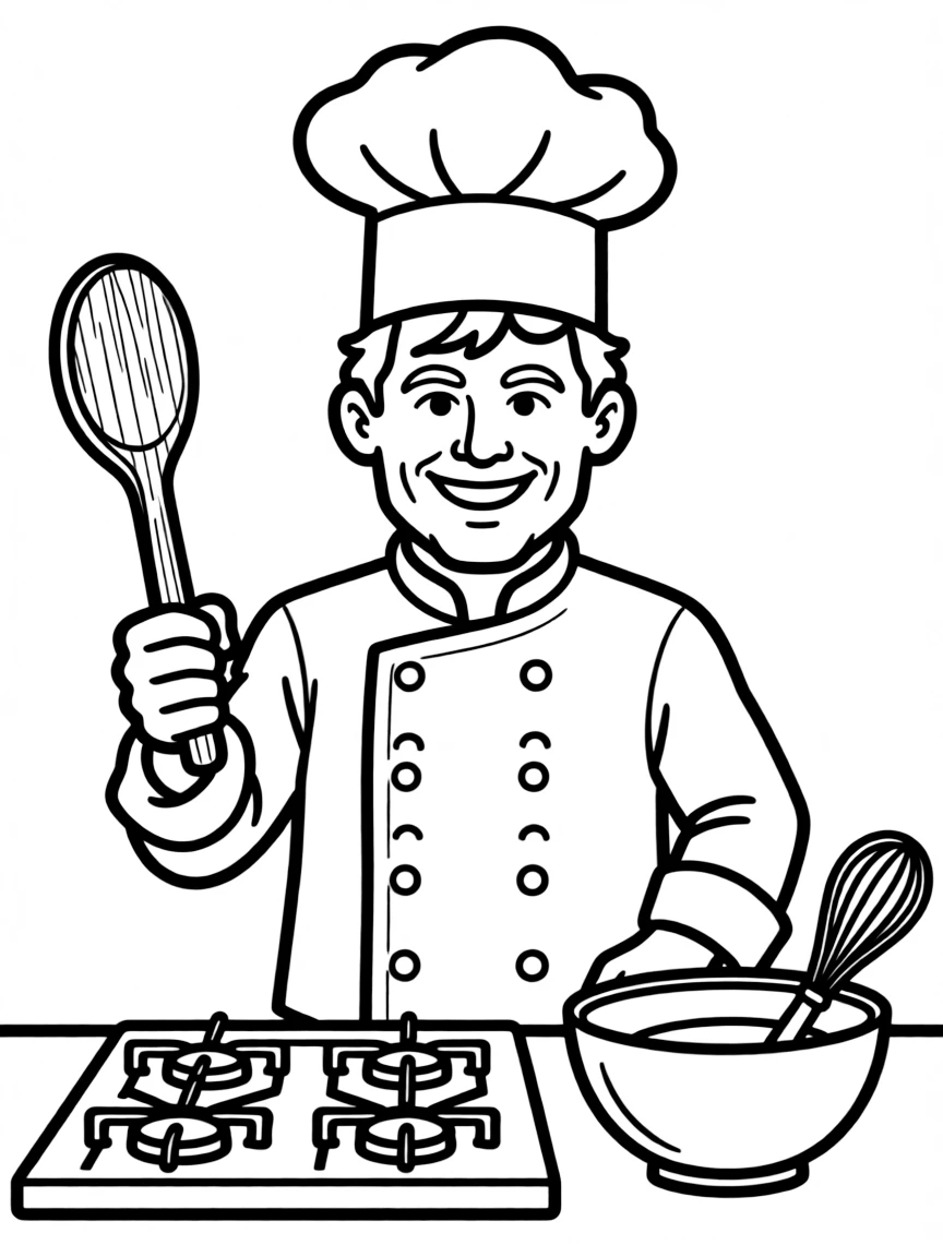 Gordon Ramsay with a chef's hat