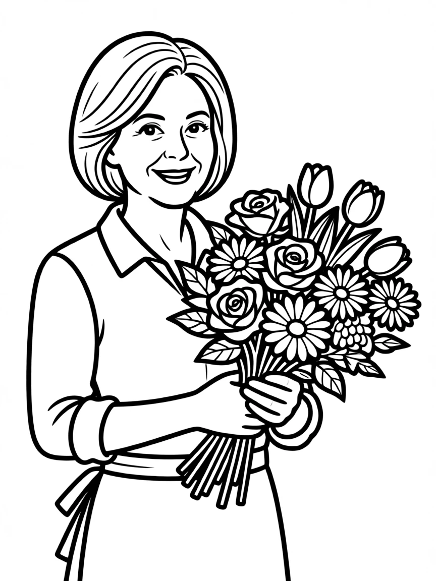 Martha Stewart with flowers