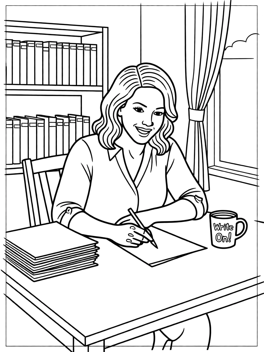 Shonda Rhimes writing a story