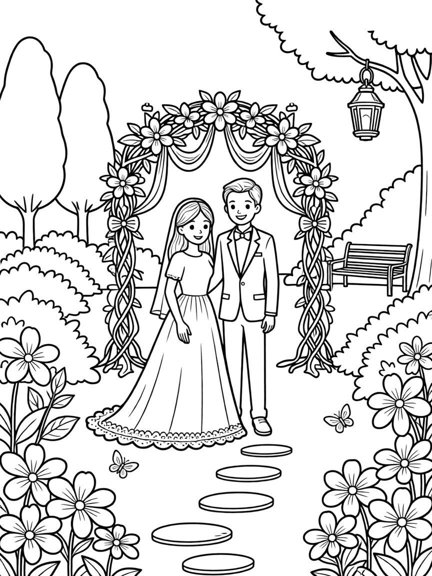 A wedding in a beautiful garden