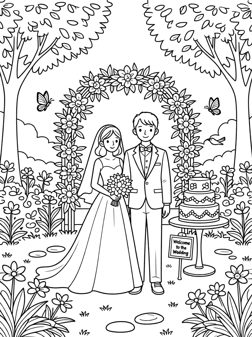 A wedding in a beautiful garden