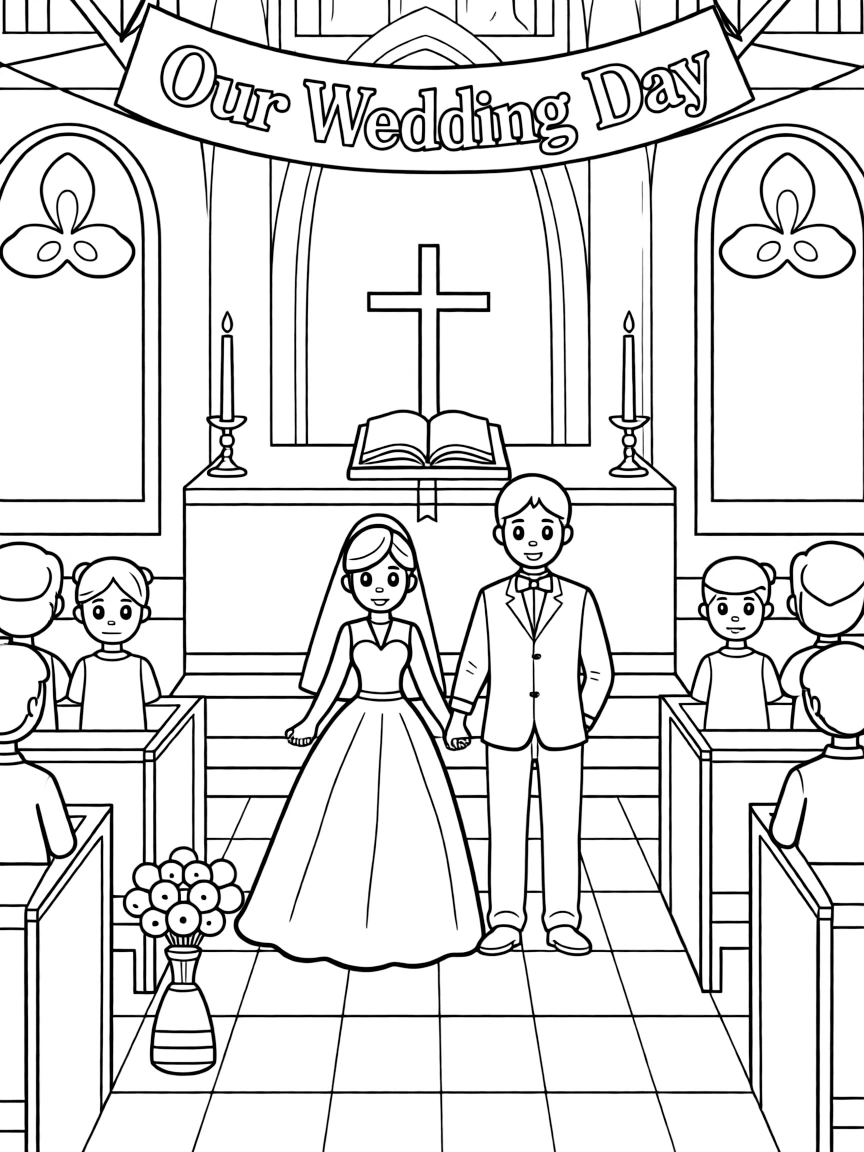 A wedding in a church