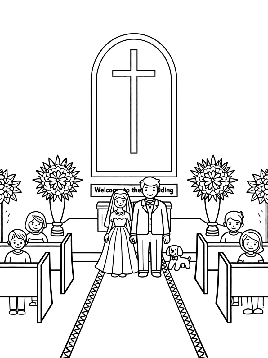 A wedding in a church