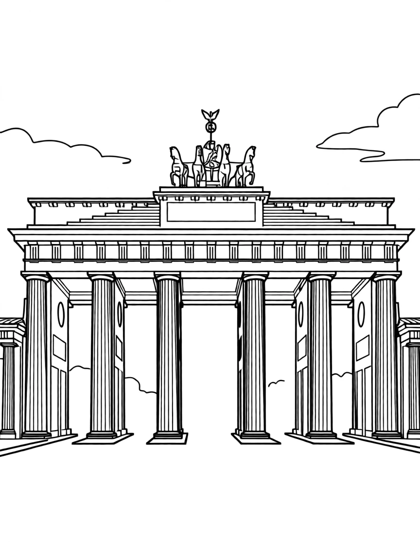 Berlin Brandenburg Gate with columns