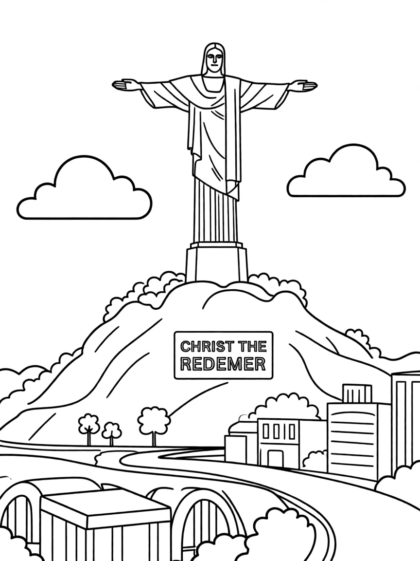 Brazil Christ the Redeemer statue overlooking Rio
