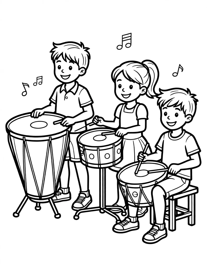 Trinidad steel drum band playing music