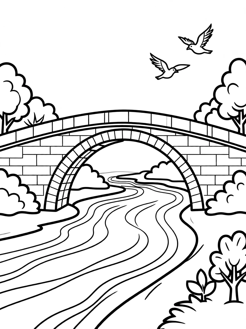 Bosnia traditional bridge over river