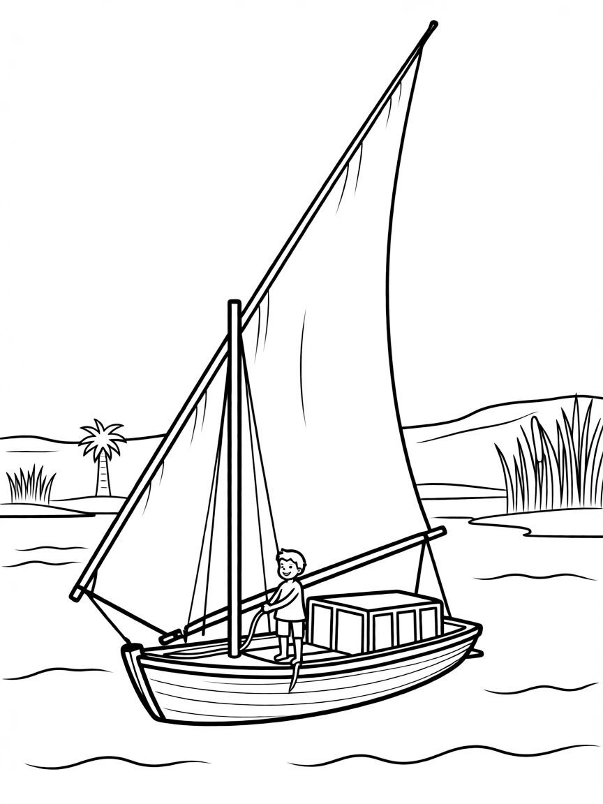 Egypt Nile River felucca sailboat