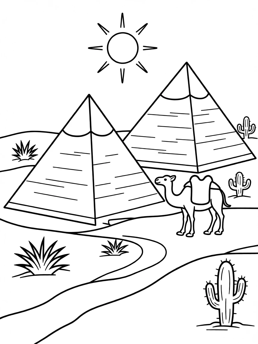 Sudan Nubian pyramids in desert