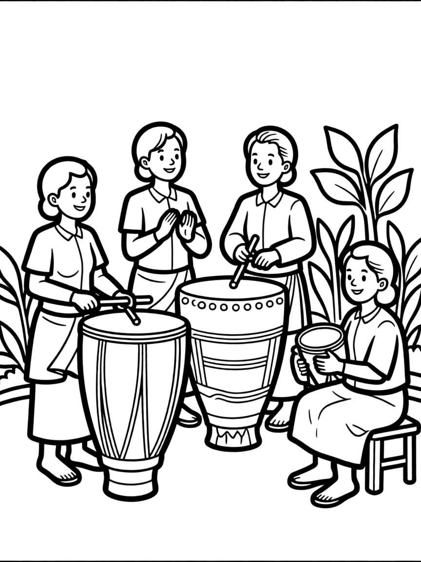 Burundi traditional drumming ceremony