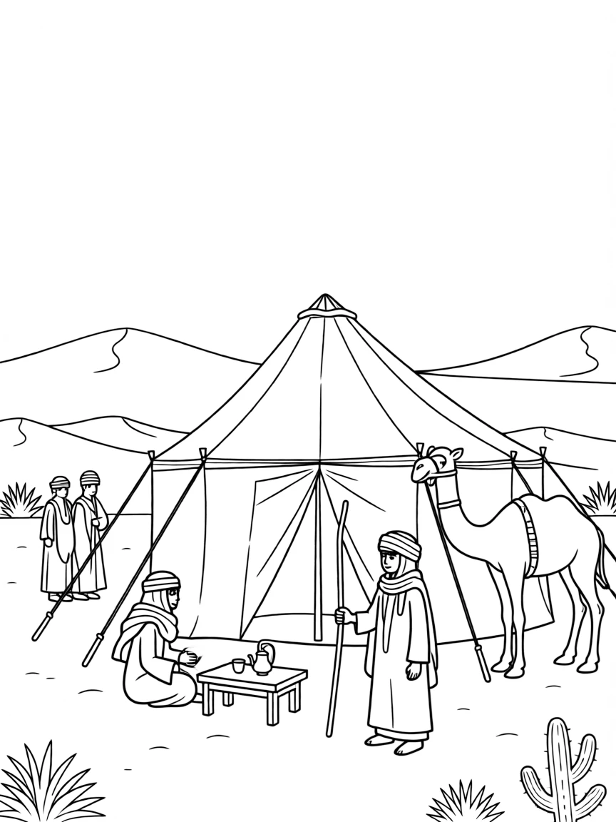 Mauritania Sahara nomad tent camp