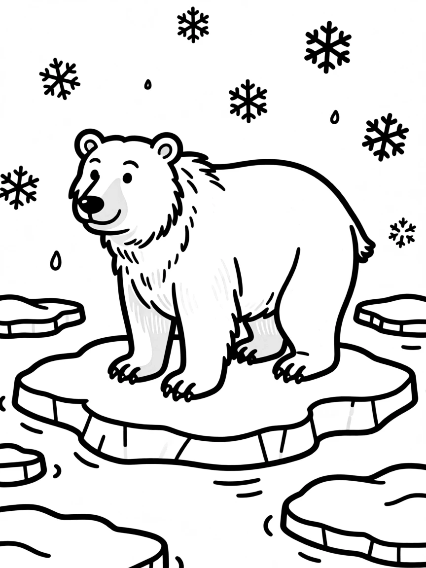 Svalbard polar bear on Arctic ice