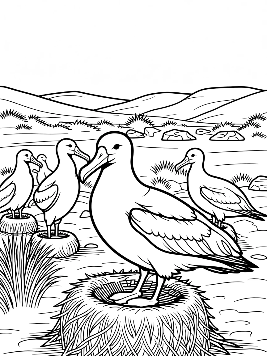 Crozet Islands albatross nesting colonies