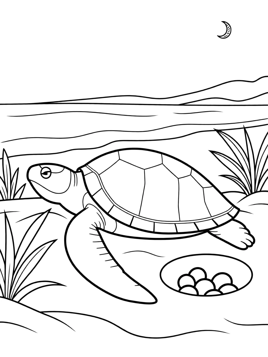 Ascension Island green turtle nesting