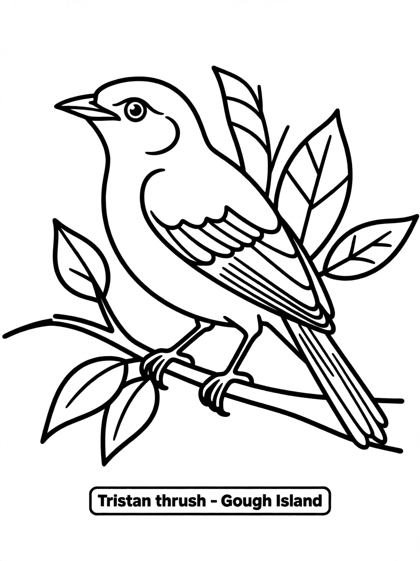 Gough Island Tristan thrush bird
