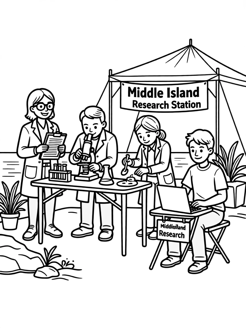 Middle Island research scientists at work