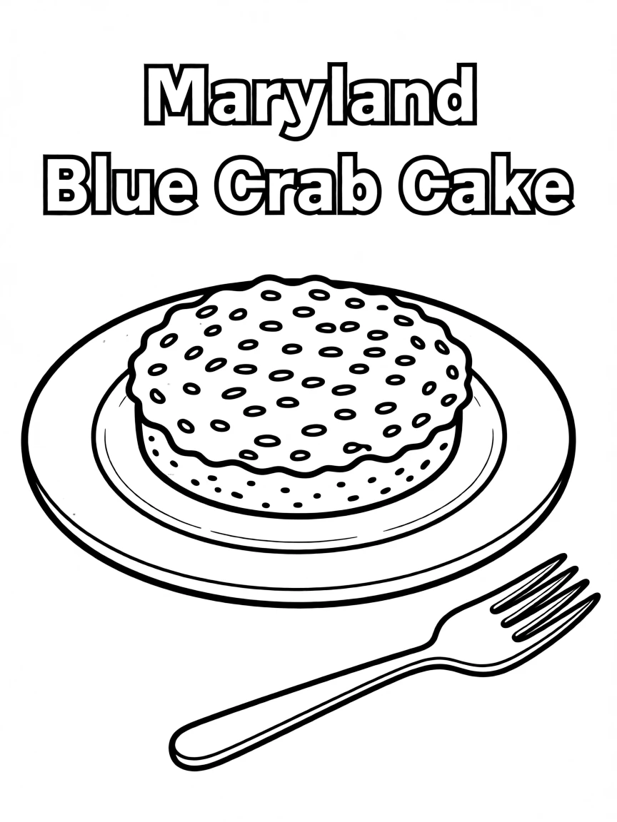 (Maryland) Maryland blue crab cake on a plate