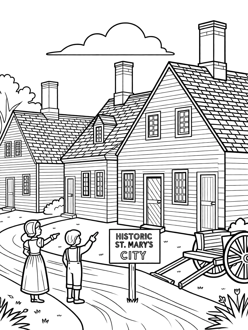 (Maryland) Historic St. (Maryland) Mary's City colonial buildings